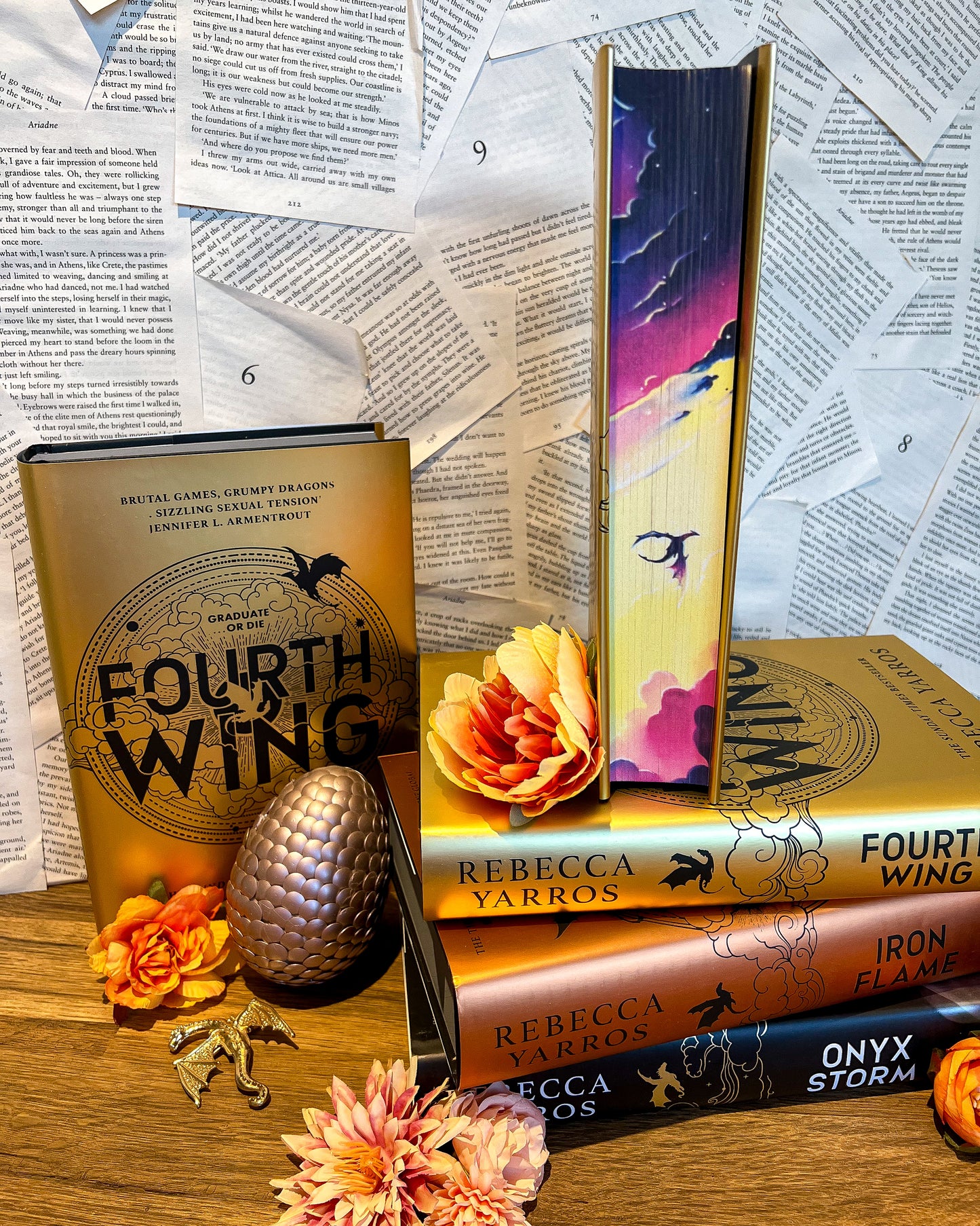 Hanna's Bookpaintings Fourth Wing Collaboration Hardback (UK edition)