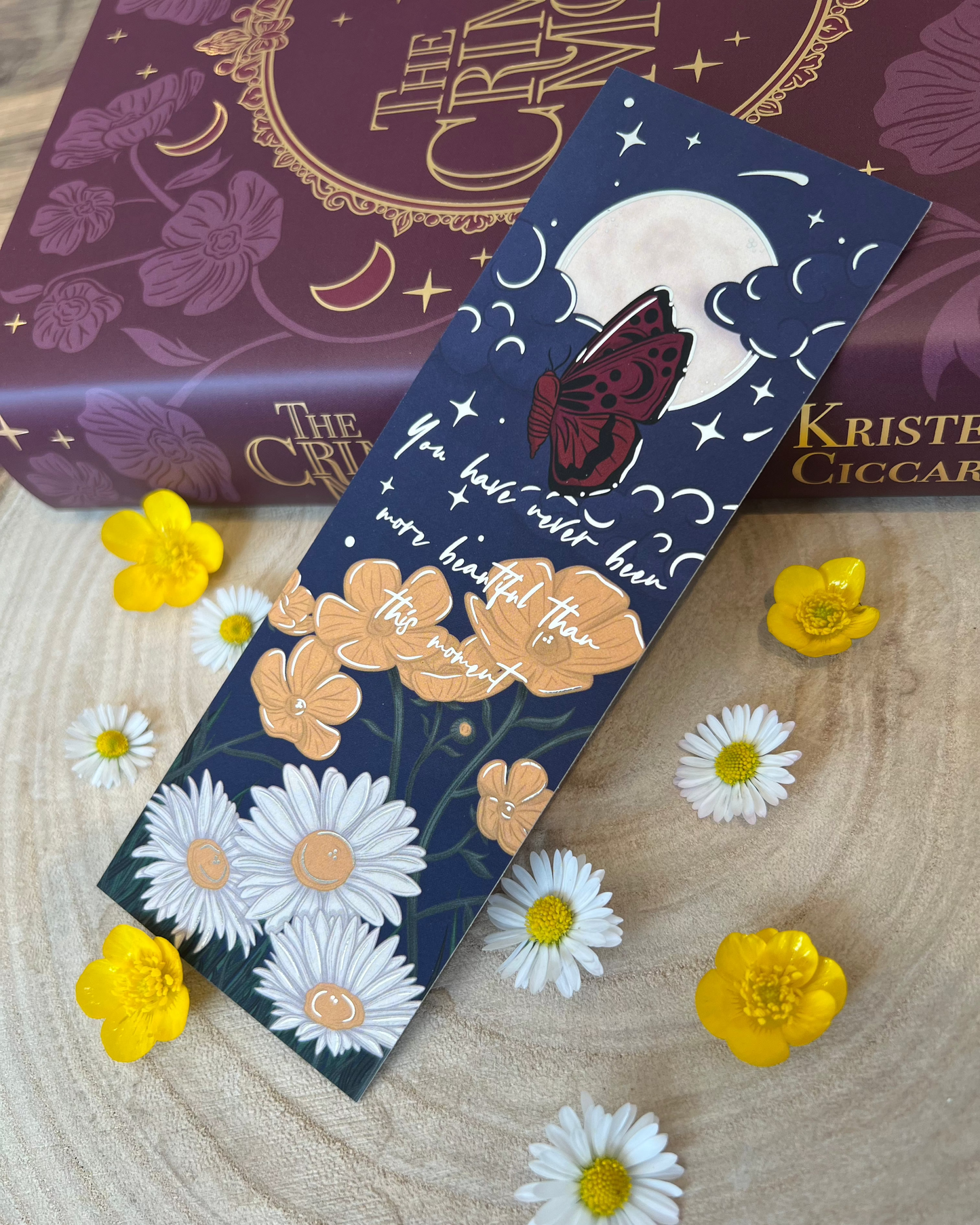 You Have Never Been More Beautiful - Licensed Crimson Moth Foiled Bookmark