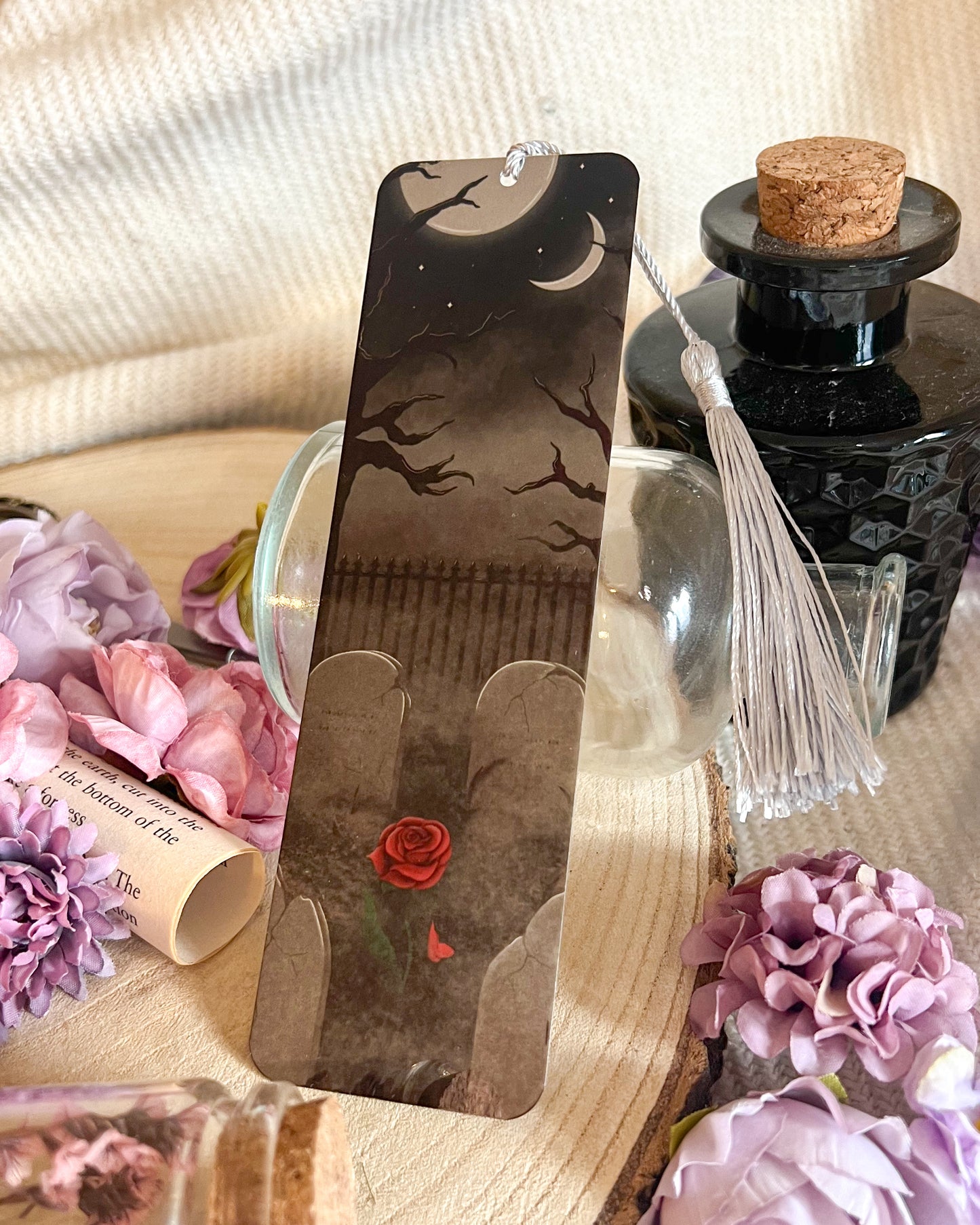 The Graveyard Rose - Metal Bookmark