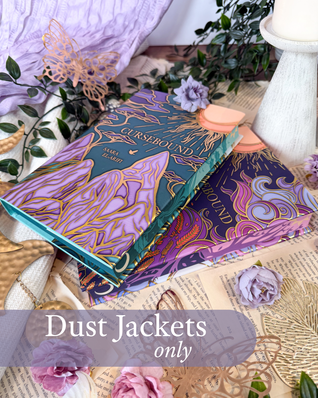 Faebound & Cursebound Licensed Dust Jackets ONLY by Alyesasworld (To fit UK Hardback editions)