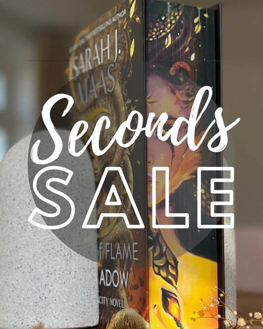 SECONDS SALE - Hanna's Bookpaintings House of Flame and Shadow ONLY Crescent City Collaboration Hardback (UK edition)