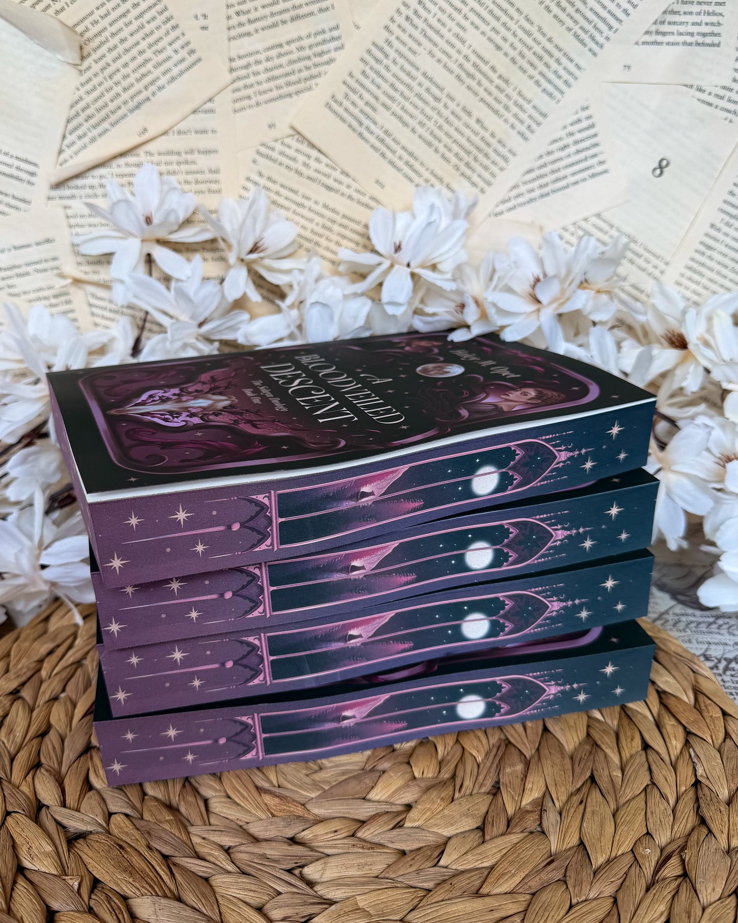 A Bloodveiled Descent - Sprayed Edge Paperback