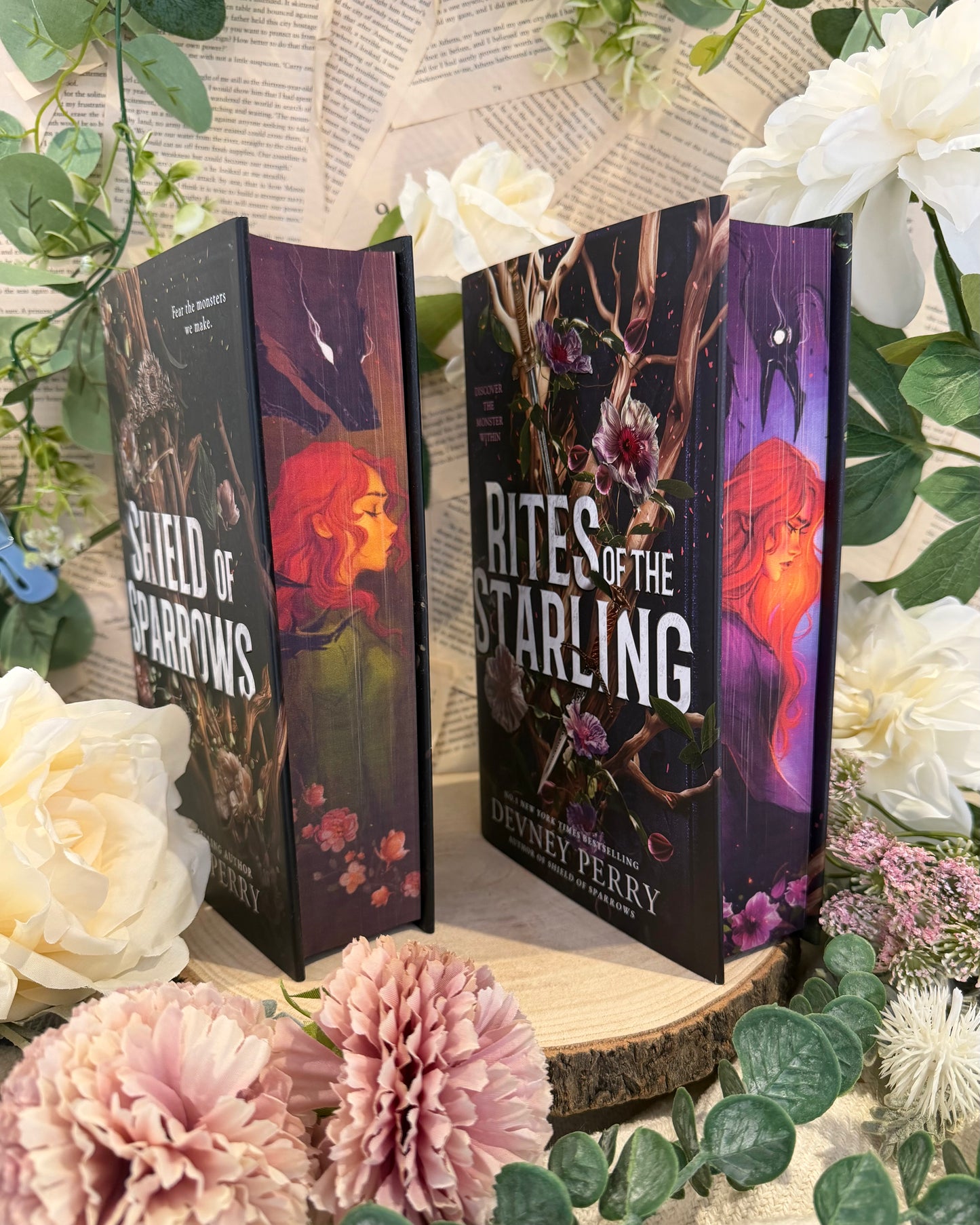 Hanna's Bookpaintings Shield of Sparrows AND Rites of the Starling BUNDLE Collaboration Hardback (UK edition)