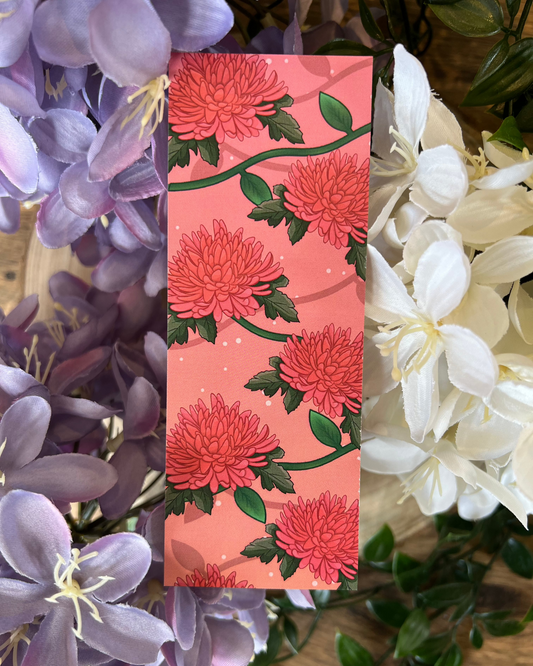 Pink Floral Bookmark