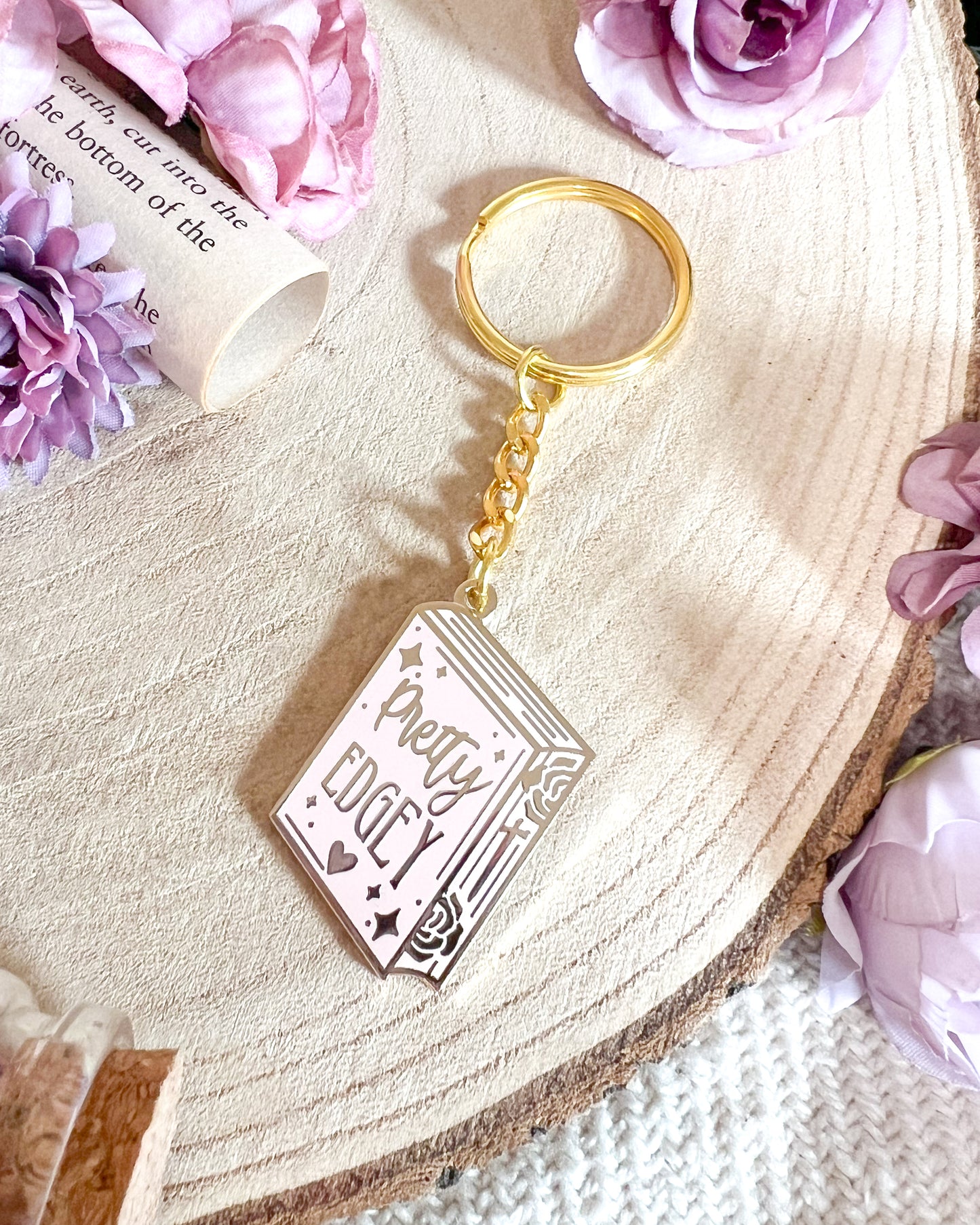 Pretty Edgey - Metal Enamel Keyring
