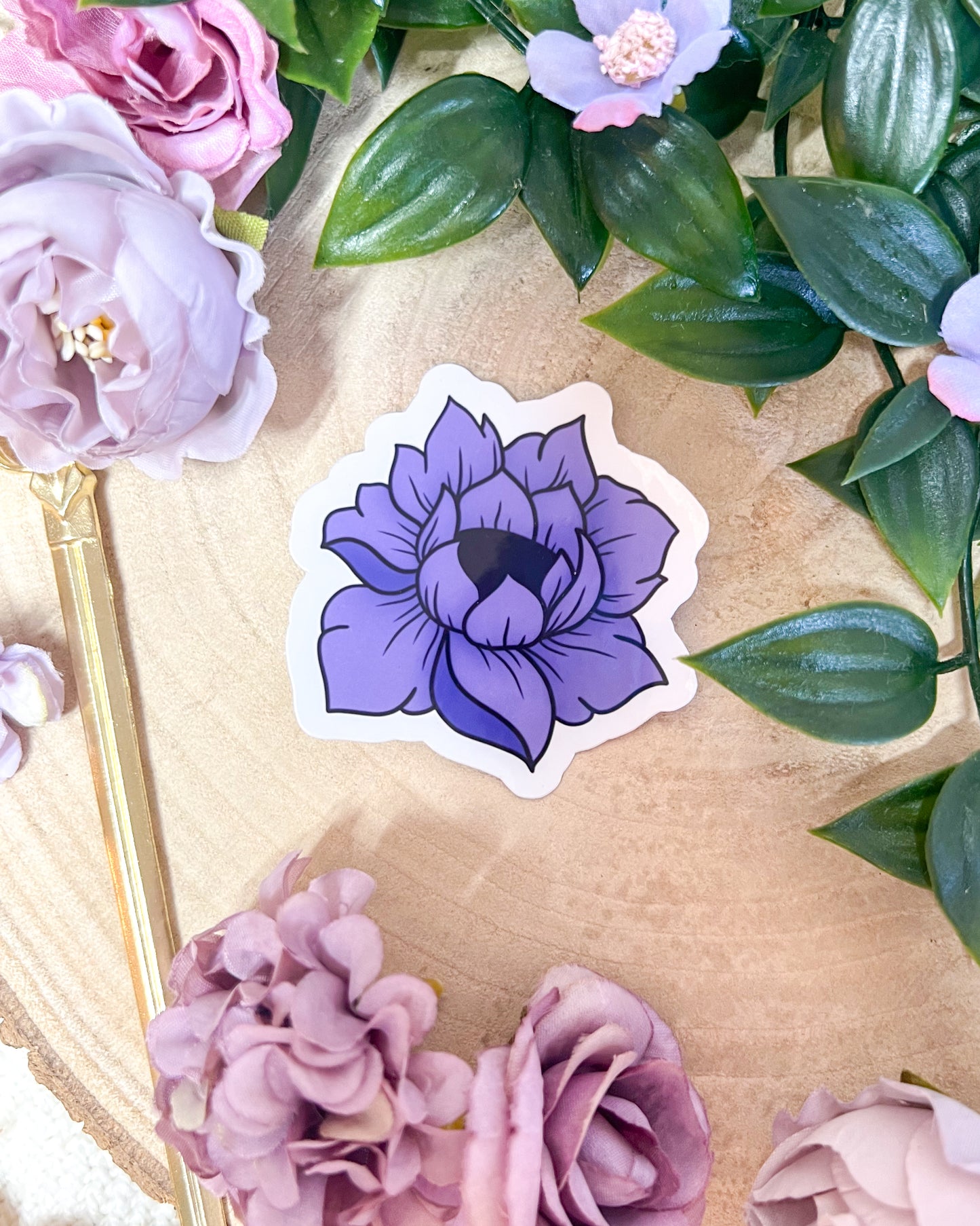 Purple Flower Sticker
